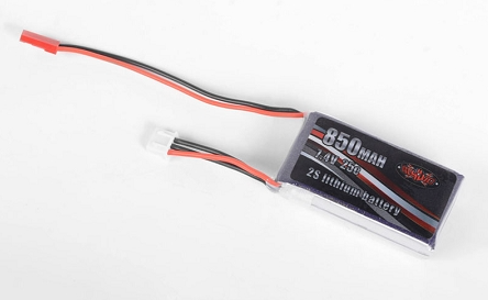 RC4WD 7.4V 850mAh 2S LiPo Battery w/ Balance Plug