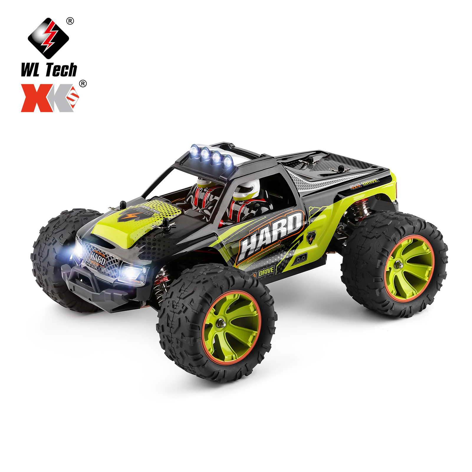 WLTOYS RTR 1/14 2.4G 4WD 50km/h RC Car Vehicles Brushed LED Light Big Foot Truck
