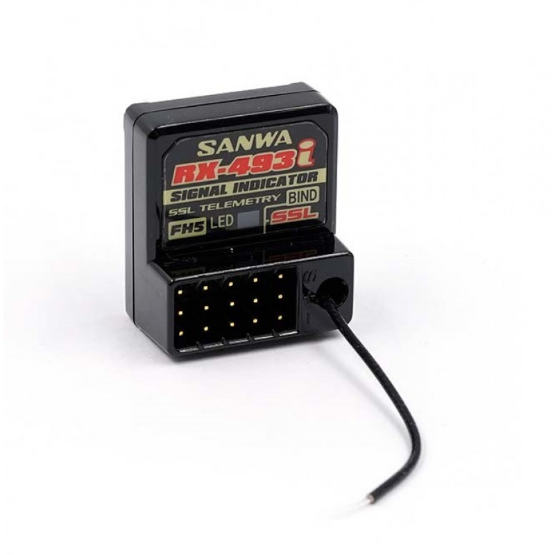 SANWA RX-493I M17/MT-5 2.4GHZ 4-CHANNEL FHSS-5 TELEMETRY RECEIVER